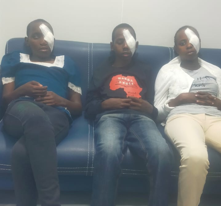 We Care CBO pupils after eye surgery